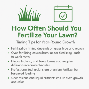 How often to fertilize a lawn based on lawn fertilizer science, grass type, region, and seasonal growth cycles 